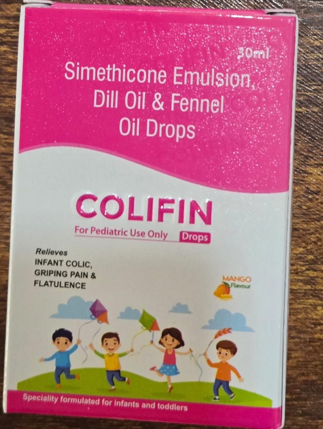 The Colifin drops standee displayed at the launch event
